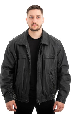  Γνήσιο Ανδρικό Δερμάτινο Μπουφάν - Z478