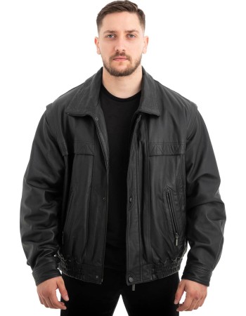  Γνήσιο Ανδρικό Δερμάτινο Μπουφάν - Z478