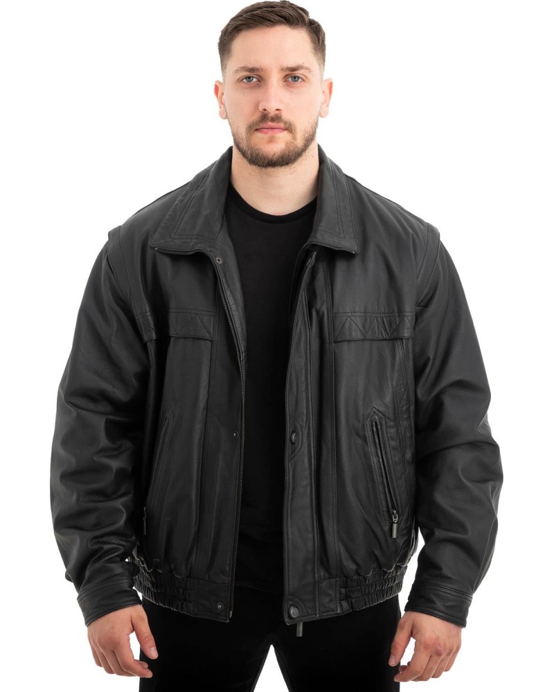  Γνήσιο Ανδρικό Δερμάτινο Μπουφάν - Z478