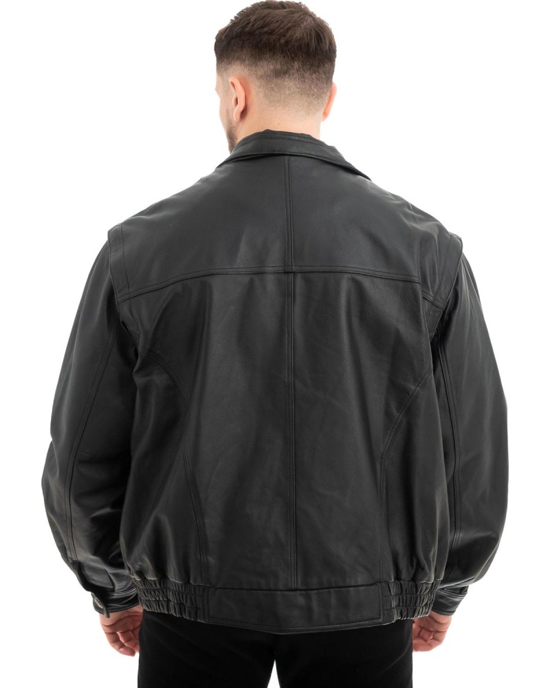  Γνήσιο Ανδρικό Δερμάτινο Μπουφάν - Z478