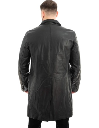 Γνήσιο Ανδρικό Δερμάτινο Παλτό - Z487