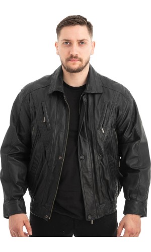  Γνήσιο Ανδρικό Δερμάτινο Μπουφάν - Z490