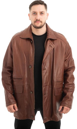  Γνήσιο Ανδρικό Δερμάτινο Μπουφάν - Z491