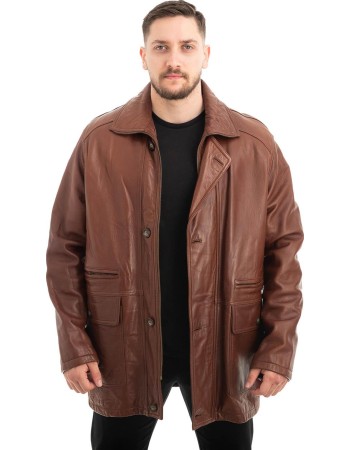  Γνήσιο Ανδρικό Δερμάτινο Μπουφάν - Z491