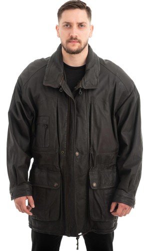  Γνήσιο Ανδρικό Δερμάτινο Μπουφάν - Z493