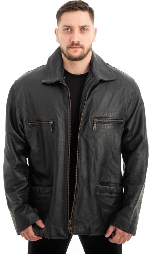  Γνήσιο Ανδρικό Δερμάτινο Μπουφάν - Z496