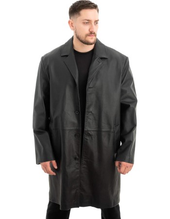 Γνήσιο Ανδρικό Δερμάτινο Παλτό - Z499