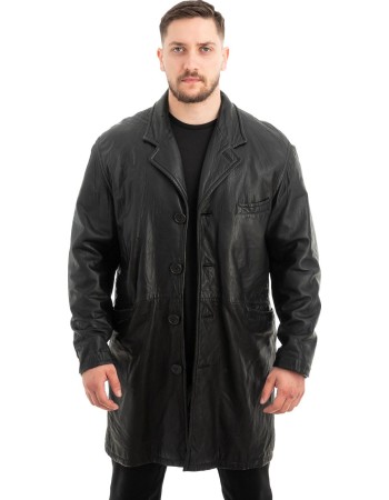 Γνήσιο Ανδρικό Δερμάτινο Παλτό - Z500