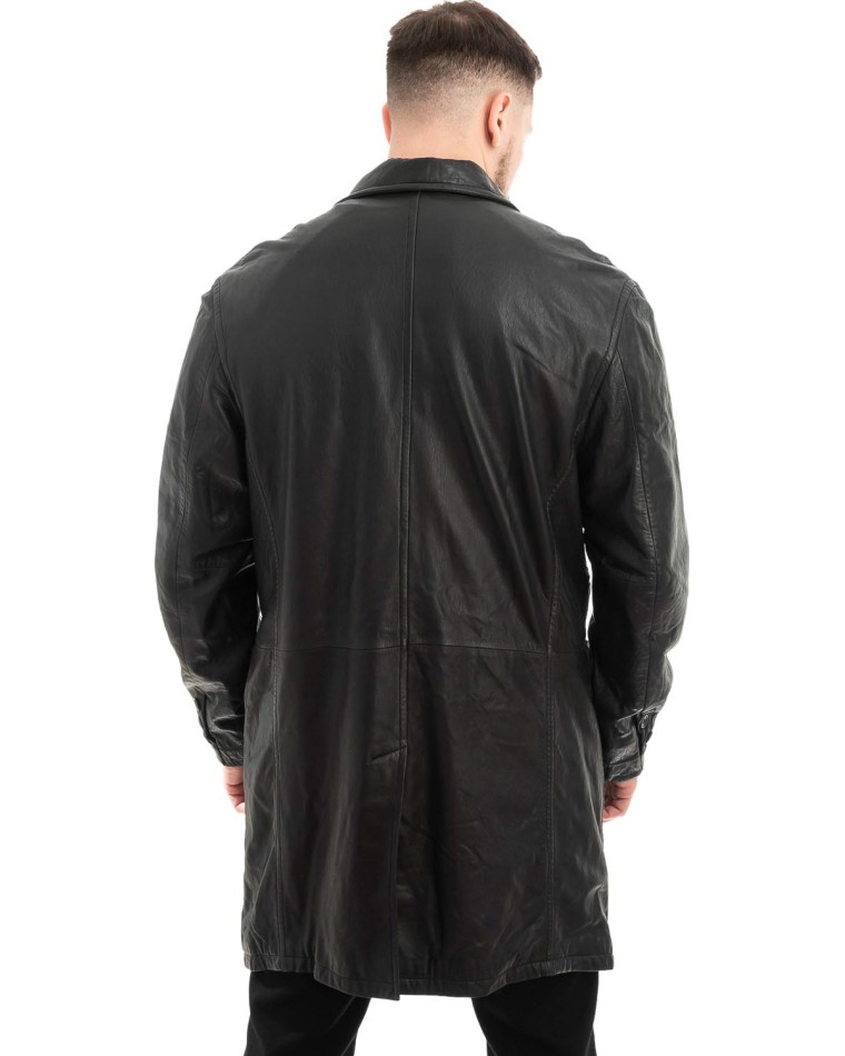 Γνήσιο Ανδρικό Δερμάτινο Παλτό - Z500