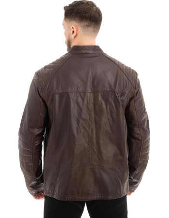 Γνήσιο Ανδρικό Δερμάτινο Μπουφάν - Z503