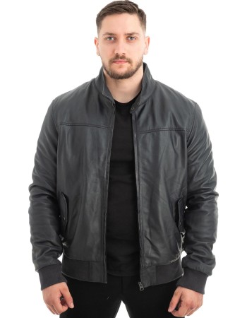  Γνήσιο Ανδρικό Δερμάτινο Μπουφάν - Z506