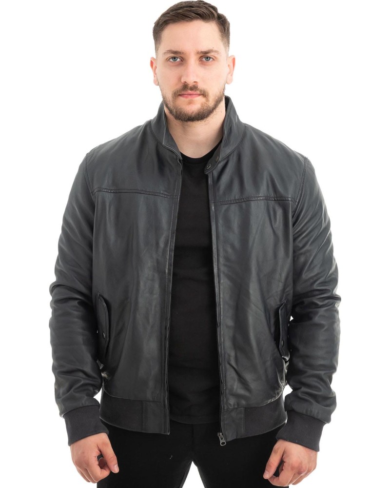  Γνήσιο Ανδρικό Δερμάτινο Μπουφάν - Z506
