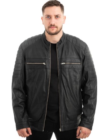  Γνήσιο Ανδρικό Δερμάτινο Μπουφάν - Z507
