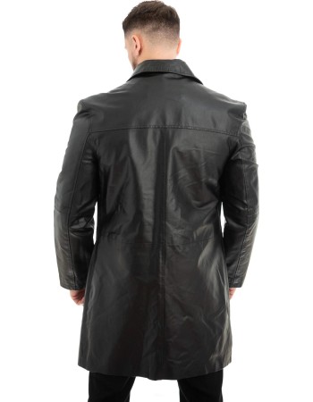 Γνήσιο Ανδρικό Δερμάτινο Παλτό - Z508
