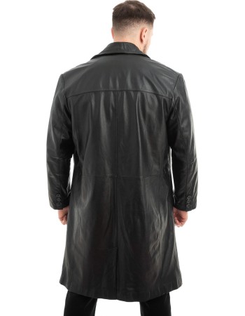 Γνήσιο Ανδρικό Δερμάτινο Παλτό - Z512