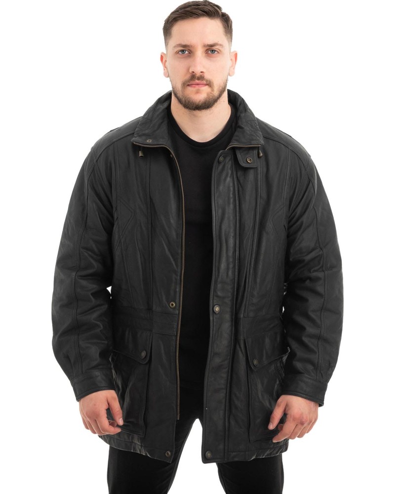  Γνήσιο Ανδρικό Δερμάτινο Μπουφάν - Z518
