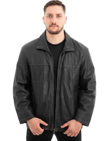  Γνήσιο Ανδρικό Δερμάτινο Μπουφάν - Z521