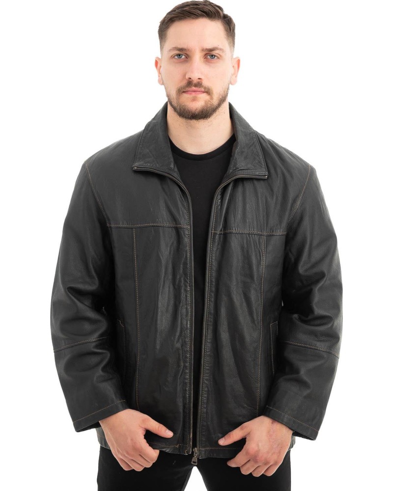  Γνήσιο Ανδρικό Δερμάτινο Μπουφάν - Z521