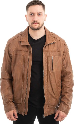  Γνήσιο Ανδρικό Δερμάτινο Μπουφάν - Z524