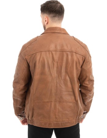  Γνήσιο Ανδρικό Δερμάτινο Μπουφάν - Z524