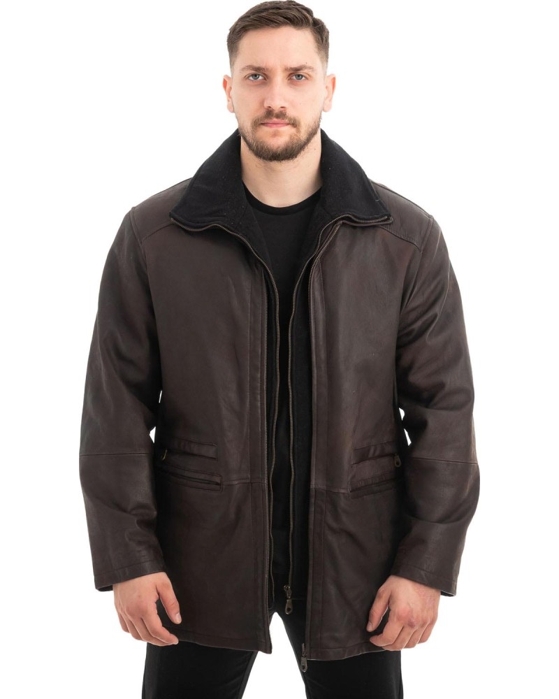  Γνήσιο Ανδρικό Δερμάτινο Μπουφάν - Z525