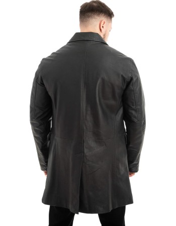 Γνήσιο Ανδρικό Δερμάτινο Παλτό - Z528