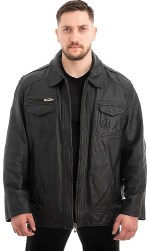  Γνήσιο Ανδρικό Δερμάτινο Μπουφάν - Z529
