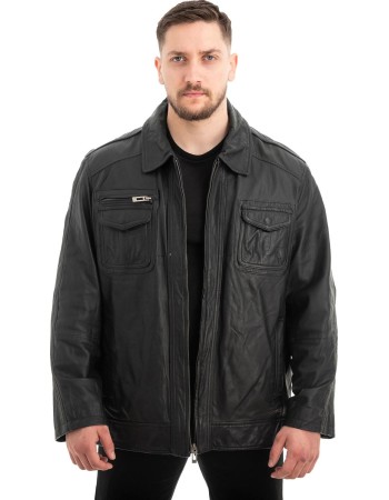  Γνήσιο Ανδρικό Δερμάτινο Μπουφάν - Z529