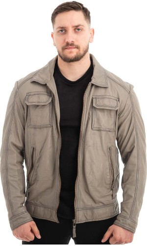  Γνήσιο Ανδρικό Δερμάτινο Μπουφάν - Z530