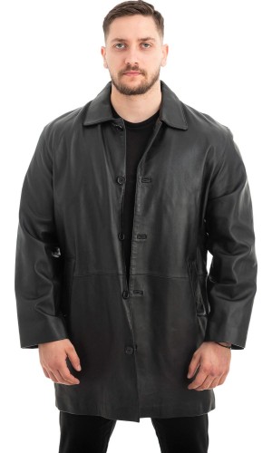 Γνήσιο Ανδρικό Δερμάτινο Παλτό - Z532