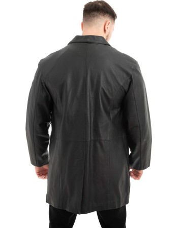 Γνήσιο Ανδρικό Δερμάτινο Παλτό - Z532