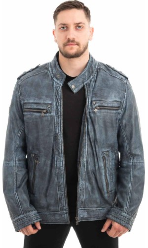  Γνήσιο Ανδρικό Δερμάτινο Μπουφάν - Z533