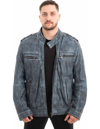  Γνήσιο Ανδρικό Δερμάτινο Μπουφάν - Z533