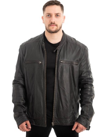  Γνήσιο Ανδρικό Δερμάτινο Μπουφάν - Z534
