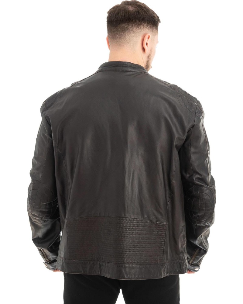  Γνήσιο Ανδρικό Δερμάτινο Μπουφάν - Z534