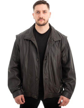  Γνήσιο Ανδρικό Δερμάτινο Μπουφάν - Z536