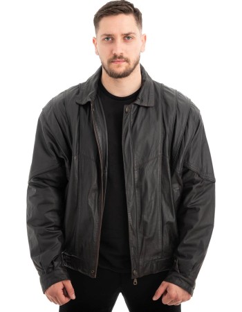  Γνήσιο Ανδρικό Δερμάτινο Μπουφάν - Z537