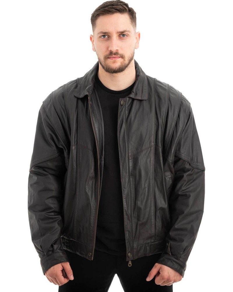  Γνήσιο Ανδρικό Δερμάτινο Μπουφάν - Z537