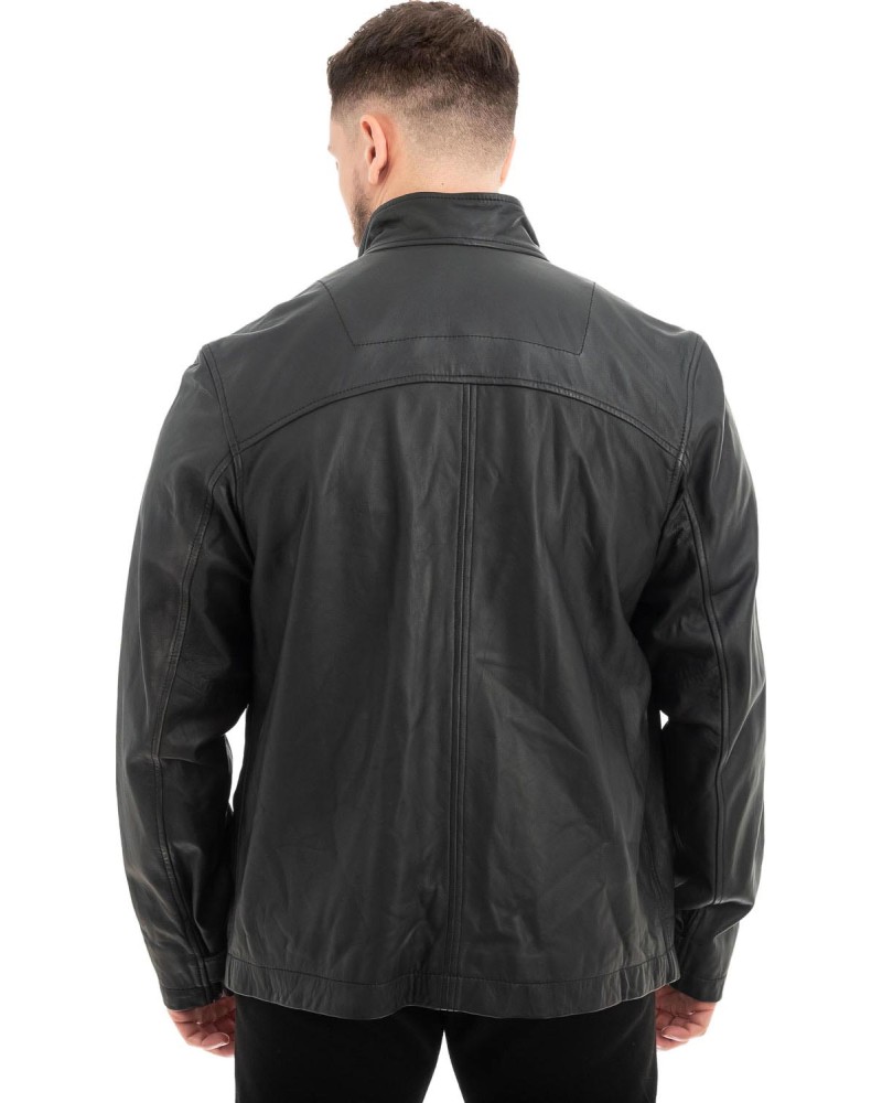  Γνήσιο Ανδρικό Δερμάτινο Μπουφάν - Z538