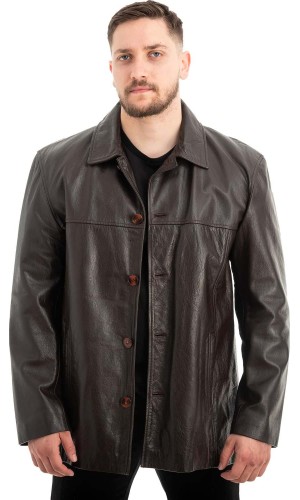  Γνήσιο Ανδρικό Δερμάτινο Μπουφάν - Z539