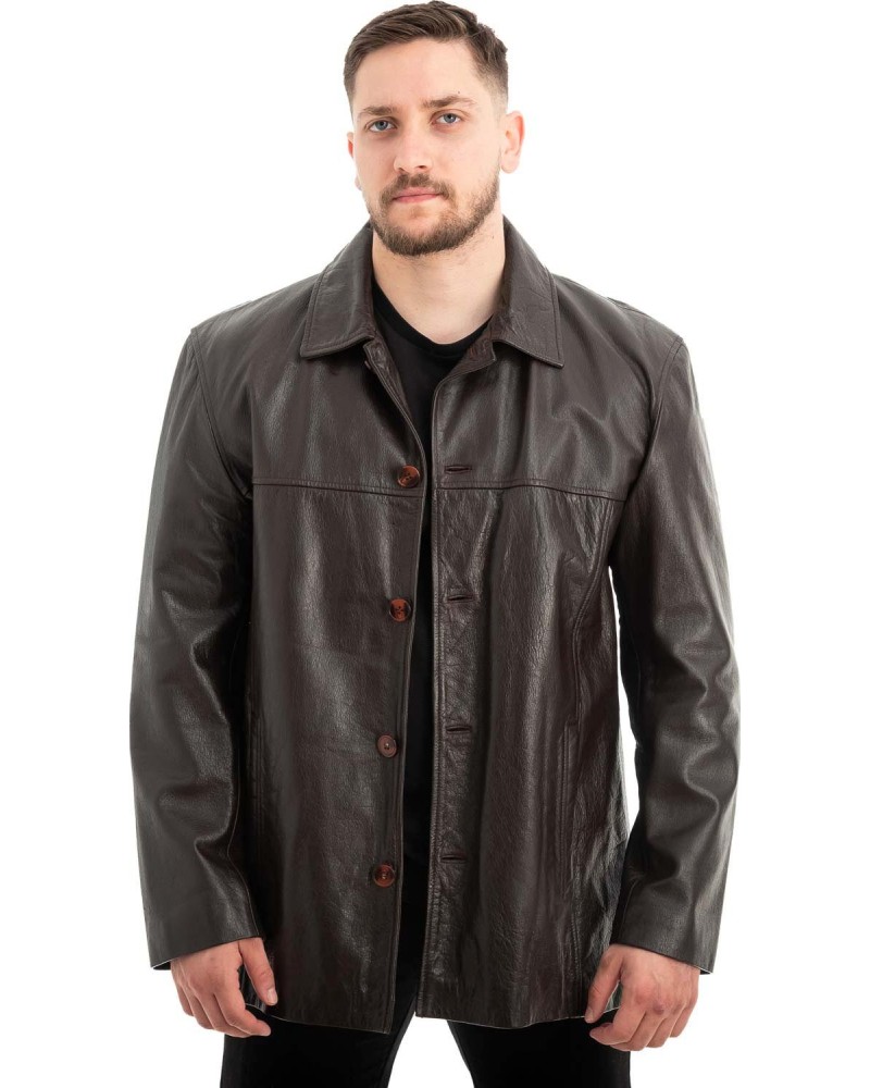  Γνήσιο Ανδρικό Δερμάτινο Μπουφάν - Z539