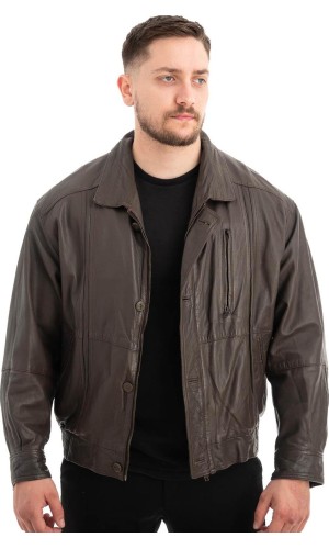  Γνήσιο Ανδρικό Δερμάτινο Μπουφάν - Z540