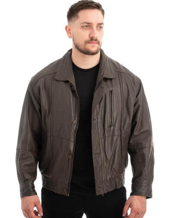  Γνήσιο Ανδρικό Δερμάτινο Μπουφάν - Z540
