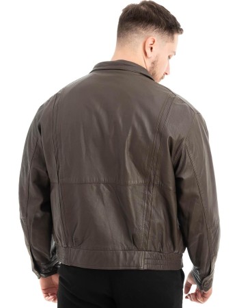  Γνήσιο Ανδρικό Δερμάτινο Μπουφάν - Z540