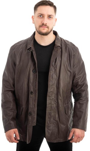  Γνήσιο Ανδρικό Δερμάτινο Μπουφάν - Z541