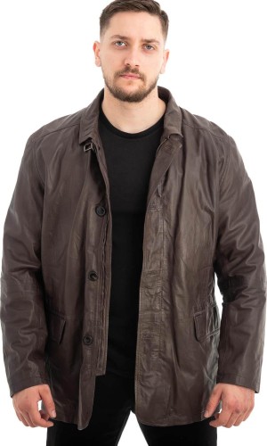  Γνήσιο Ανδρικό Δερμάτινο Μπουφάν - Z541