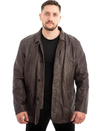  Γνήσιο Ανδρικό Δερμάτινο Μπουφάν - Z541