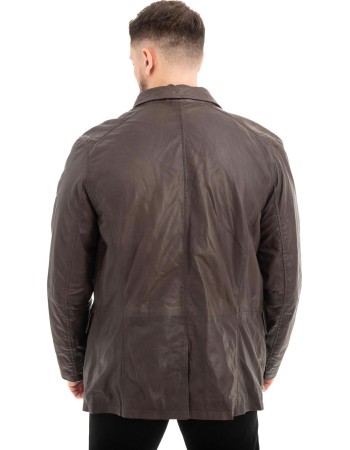  Γνήσιο Ανδρικό Δερμάτινο Μπουφάν - Z541