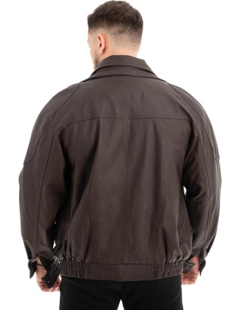  Γνήσιο Ανδρικό Δερμάτινο Μπουφάν - Z542