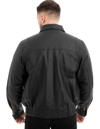  Γνήσιο Ανδρικό Δερμάτινο Μπουφάν - Z543